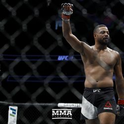 Trevin Giles celebrates his win at UFC 213.