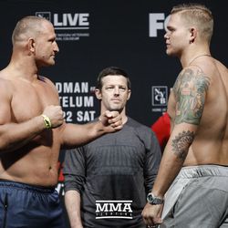 Damian Grabowski and Chase Sherman square off at UFC on FOX 25 weigh-ins.