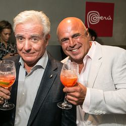 Tony Abou-Ganim and Dale DeGroff collaborated on their first cocktail together, a beguiling mixture of lychee, strawberry, Pisco, and Champagne. 
