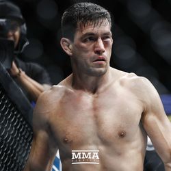 Demian Maia’s eye was swollen early at UFC 214.