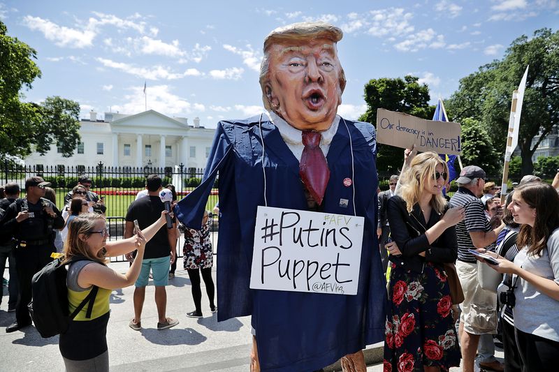 Demonstrators Protest Outside White House Over President Trump's Firing Of FBI Director James Comey