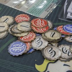 The main currency in <em>Fallout</em> is bottle caps. Fans will want to swap these out for real caps right away.