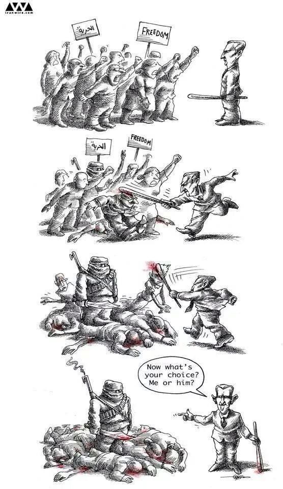 assad cartoon iranwire mana neyestani