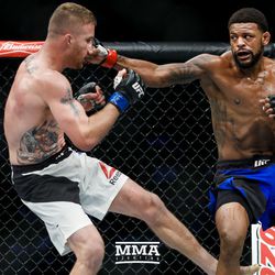 Michael Johnson punches Justin Gaethje at TUF 25 Finale.