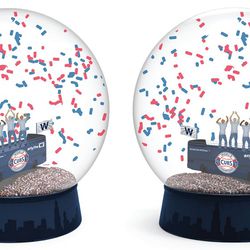 Championship parade confetti globe