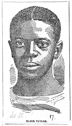 Illustration of a young Major Taylor