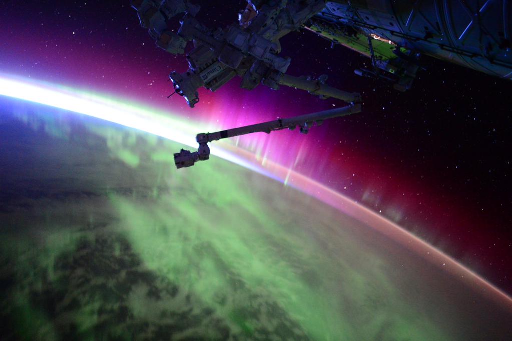 Scott Kelly Space Station northern lights